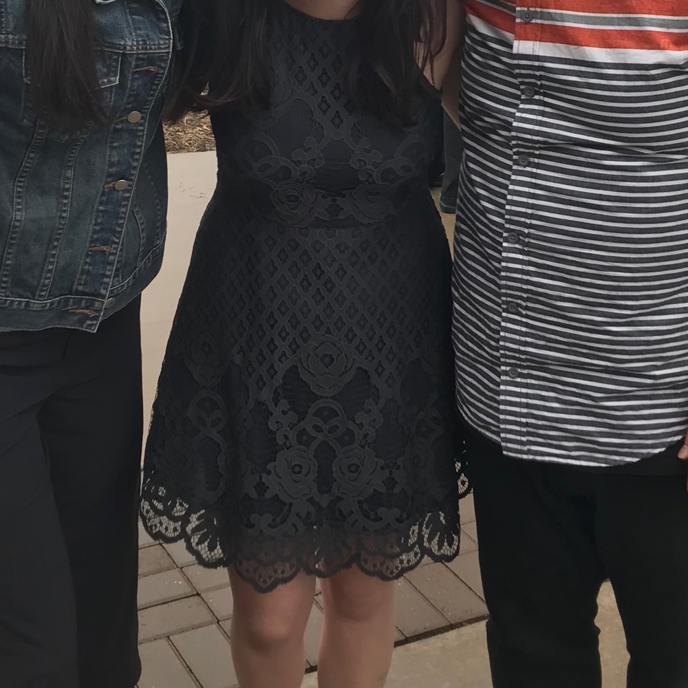 Gray Lace Dress